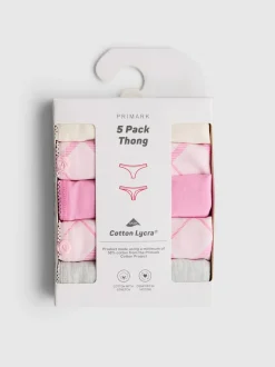 Tangas mit hohem Baumwollanteil, 5er-Pack