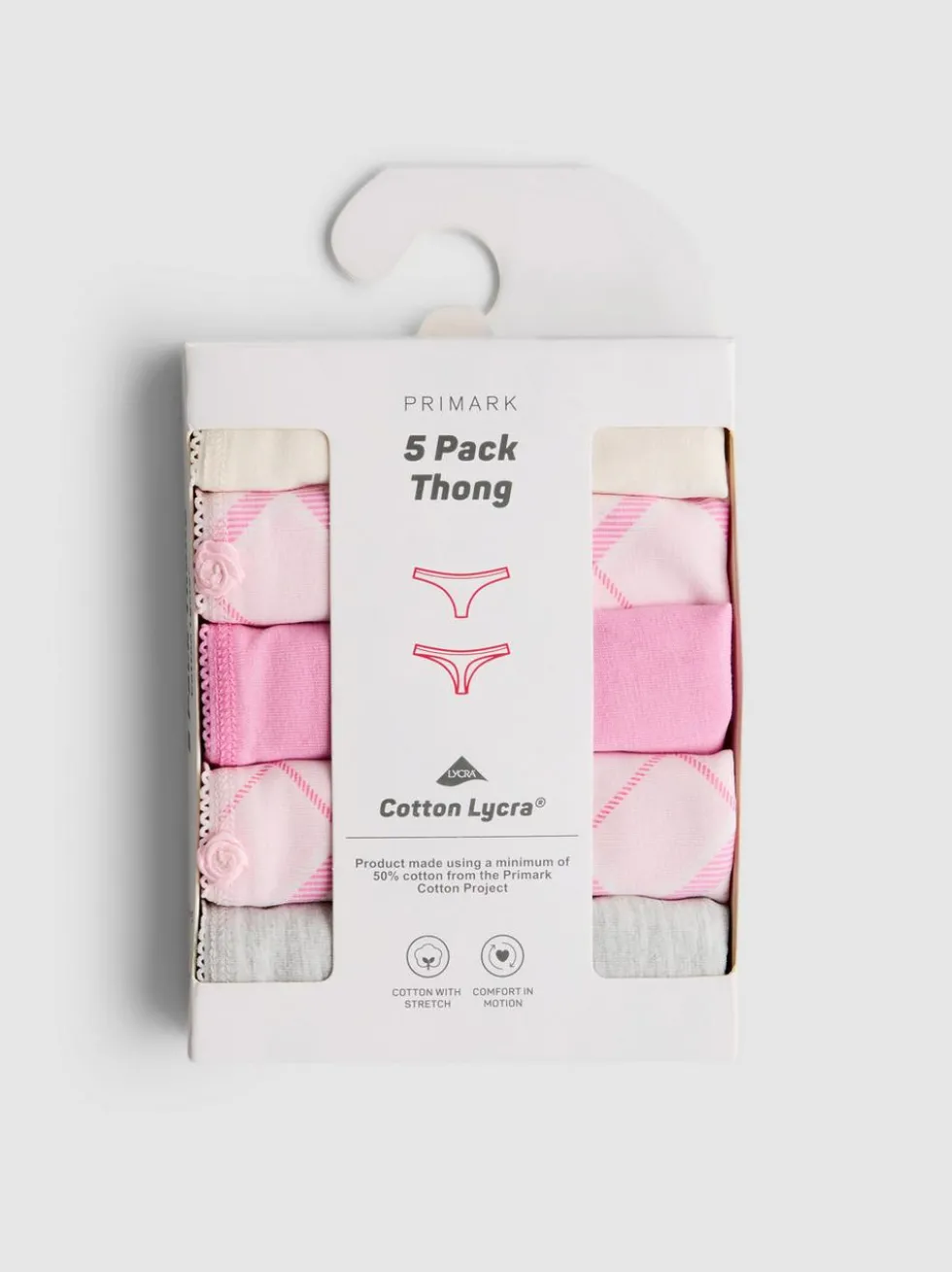 Tangas mit hohem Baumwollanteil, 5er-Pack