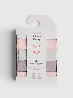 Tangas mit hohem Baumwollanteil, 5er-Pack