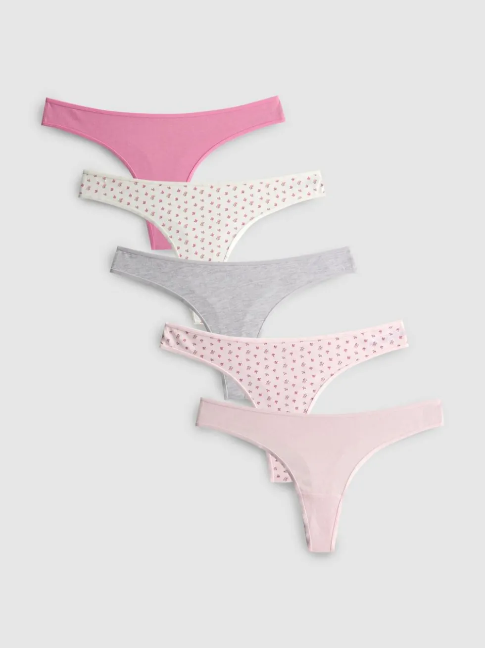 Tangas mit hohem Baumwollanteil, 5er-Pack