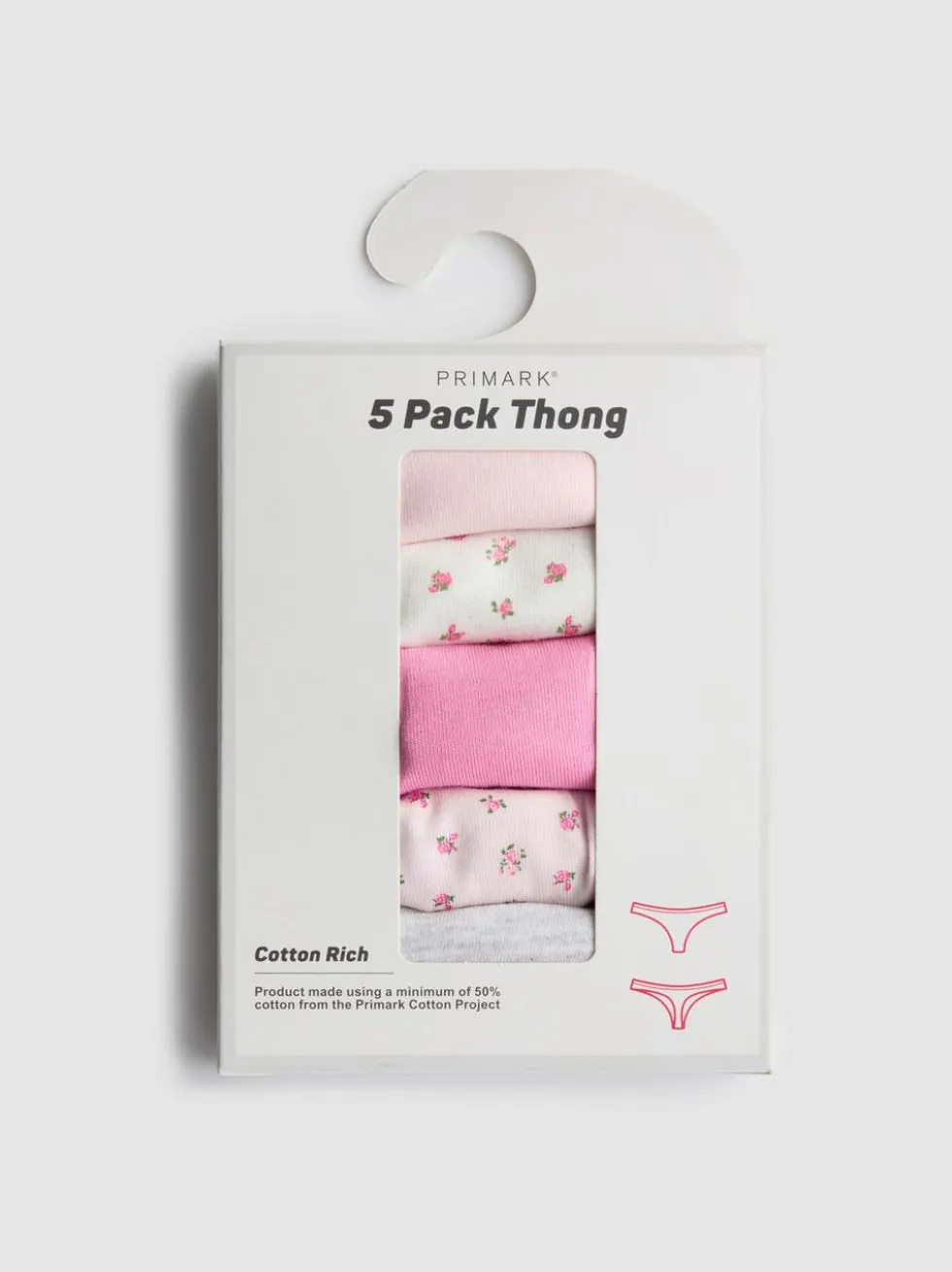 Tangas mit hohem Baumwollanteil, 5er-Pack