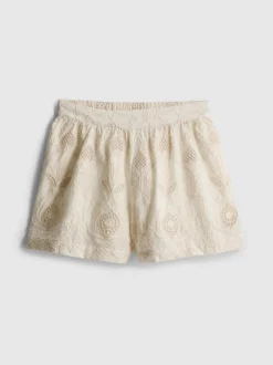 „The Edit“ Baumwoll-Shorts mit Lochstickerei