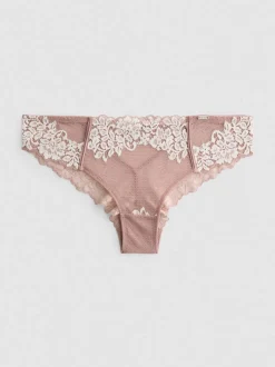 „The Edit“ Hipster-Slips mit floraler Spitze
