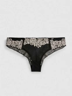 „The Edit“ Hipster-Slips mit floraler Spitze