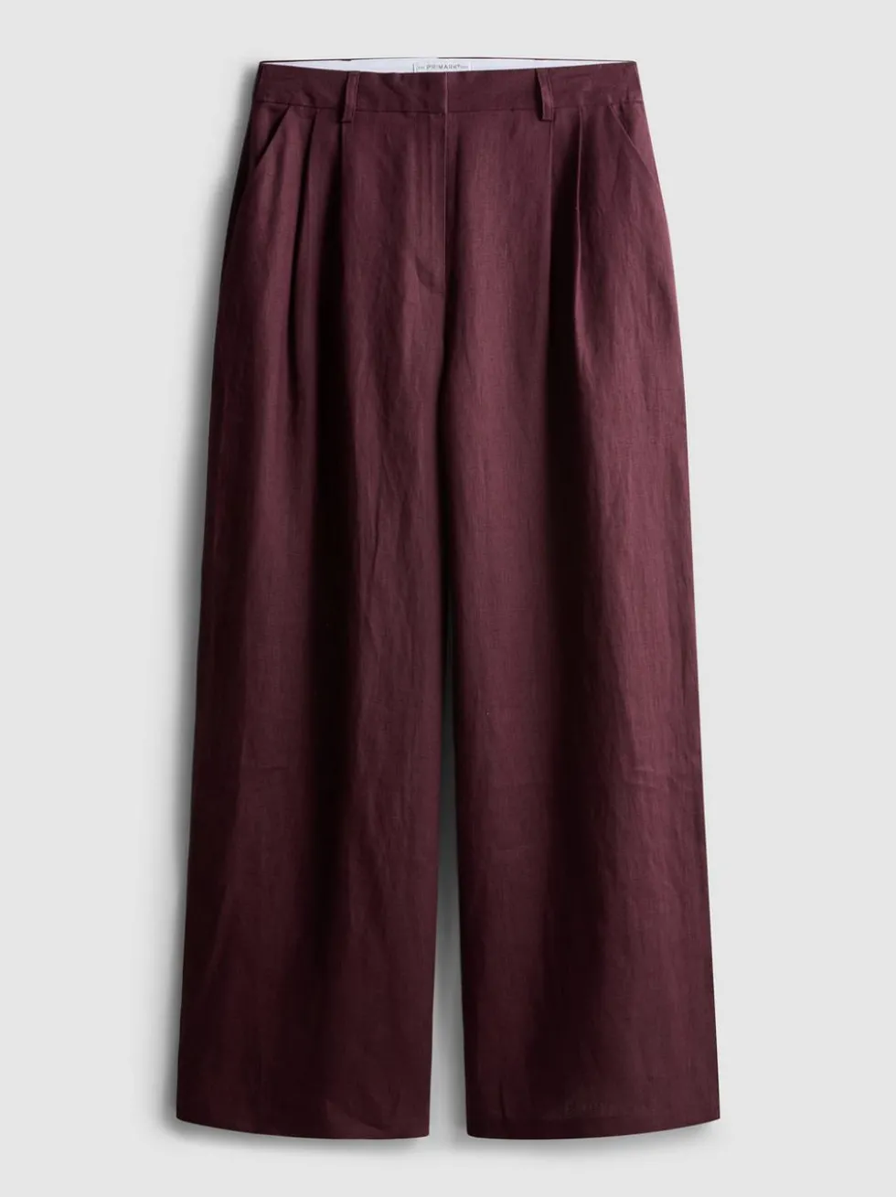 „The Edit“ Leinenhose mit weitem Bein und Bundfalten