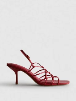 „The Edit“ Sandaletten in Flechtoptik mit Stiletto-Absatz