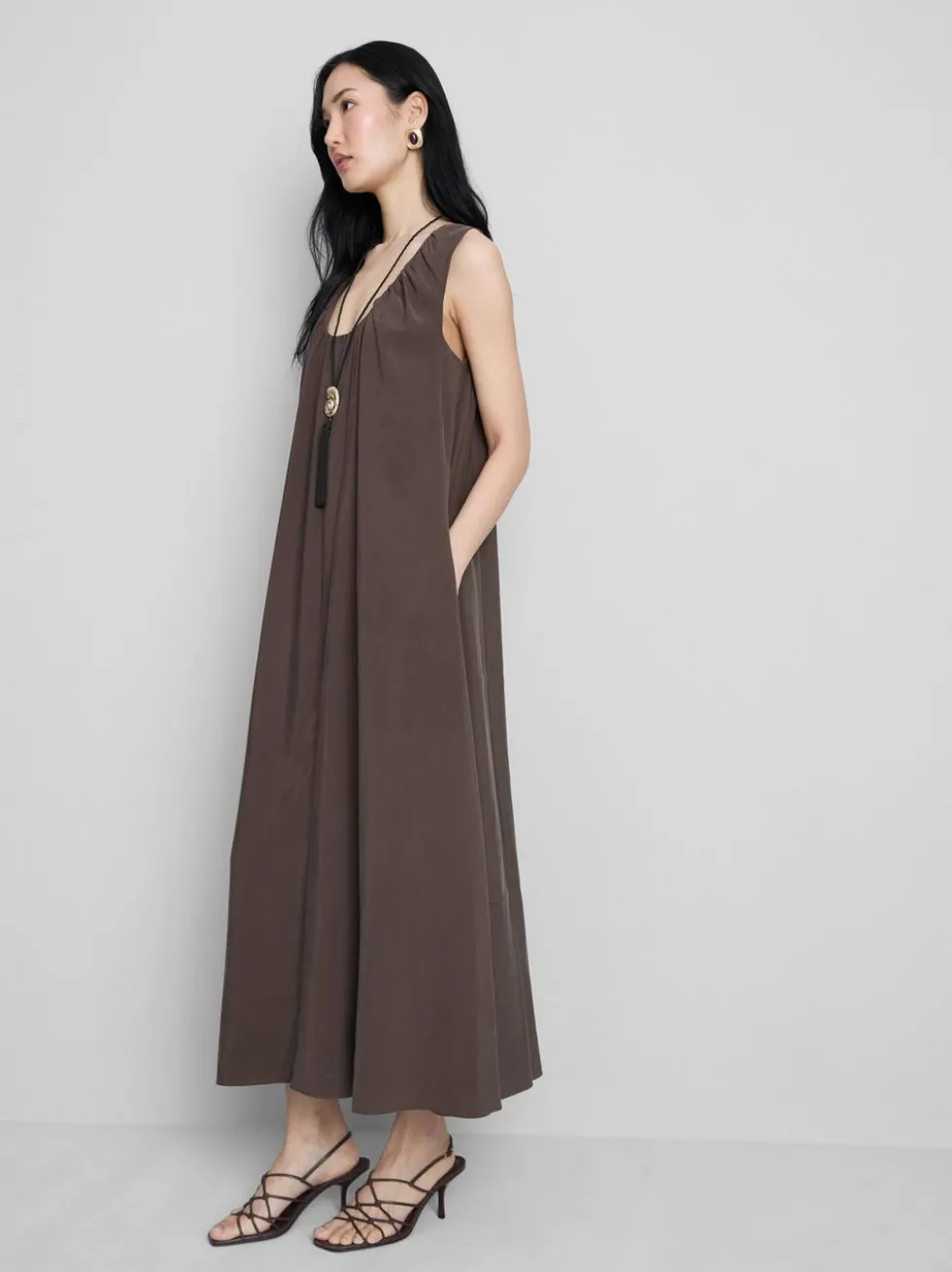 „The Edit“ Trapez-Maxikleid