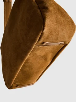 „The Edit“ Wildleder-Umhängetasche mit Umschlag