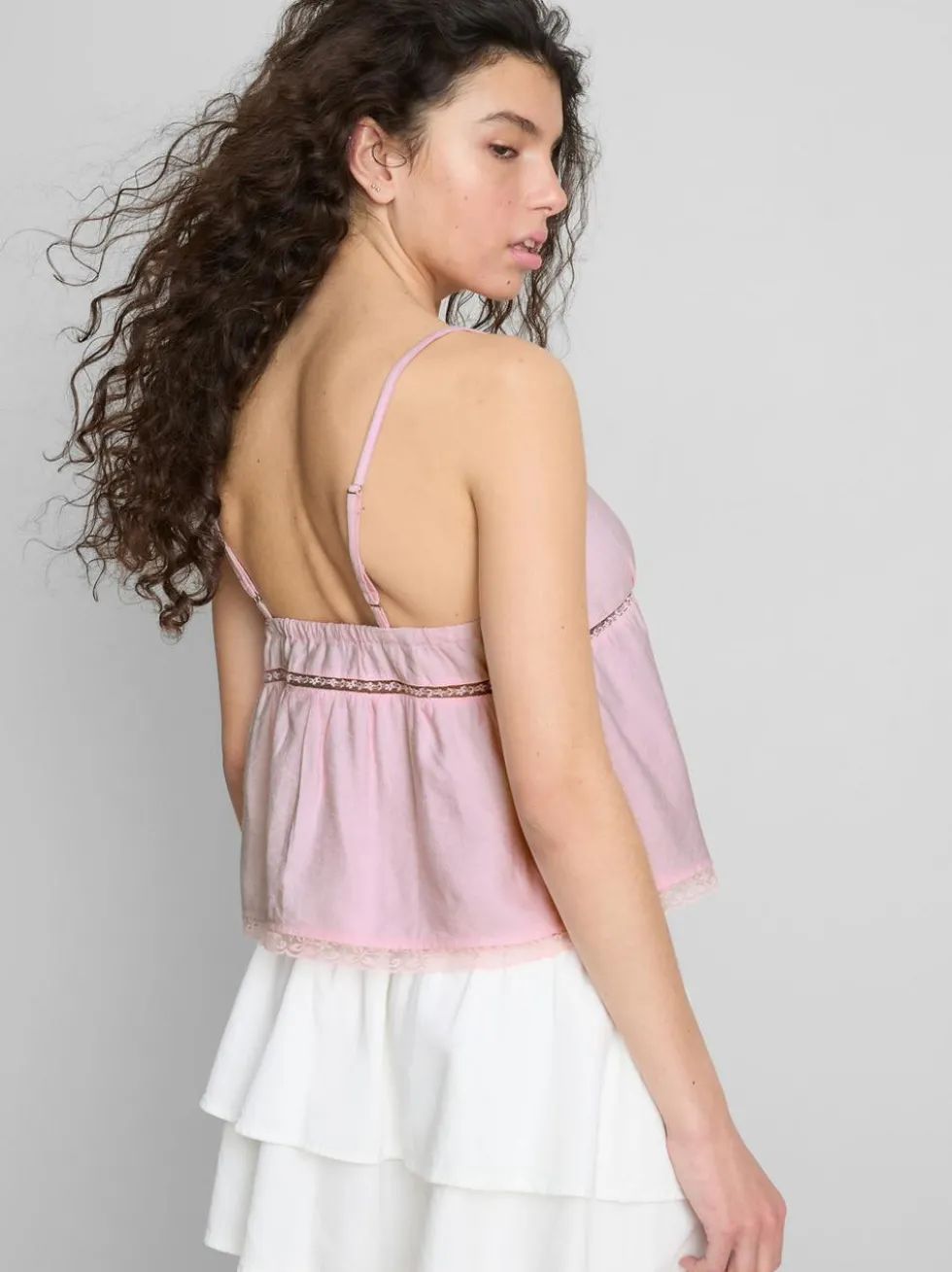 The Primark Scene | Babydoll-Trägertop mit Spitzenmuster
