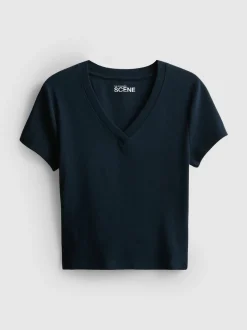 The Primark Scene | Baby-T-Shirt mit hohem Baumwollanteil und V-Ausschnitt