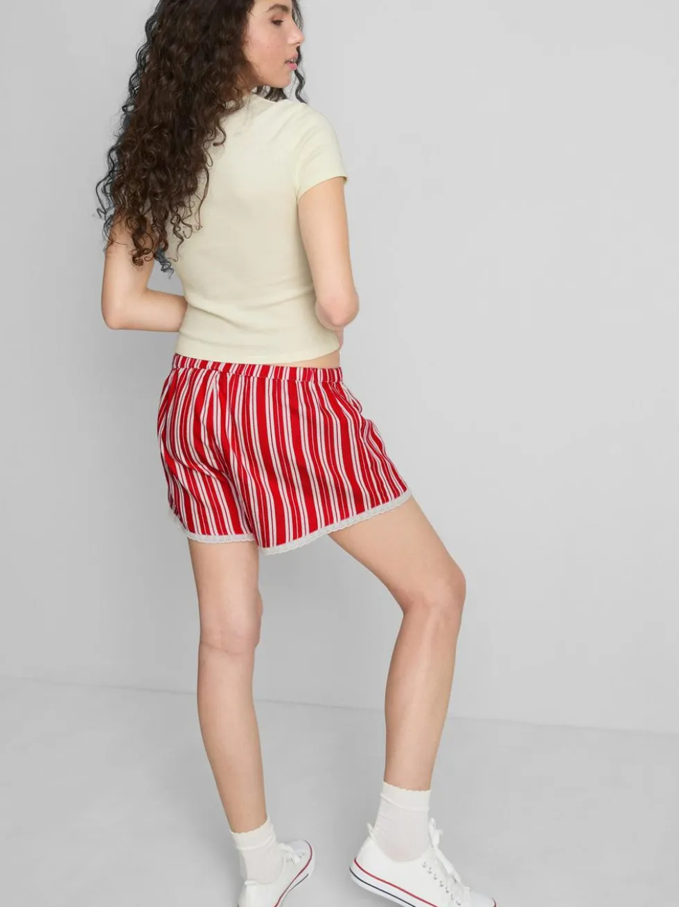 The Primark Scene | Gestreifte Boxershorts mit Spitzenbesatz