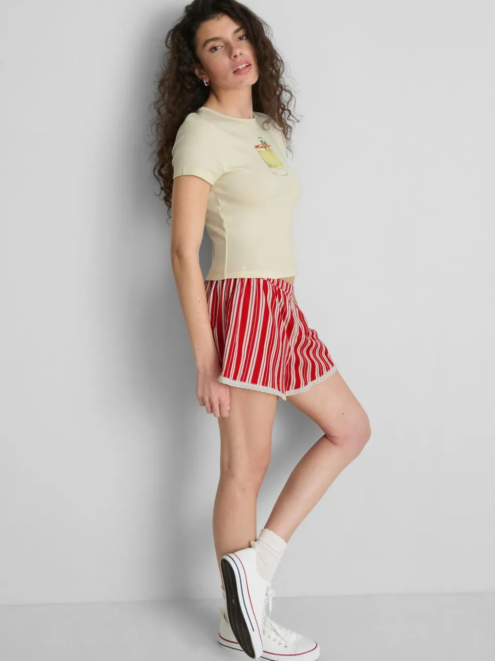 The Primark Scene | Gestreifte Boxershorts mit Spitzenbesatz