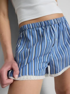 The Primark Scene | Gestreifte Boxershorts mit Spitzenbesatz
