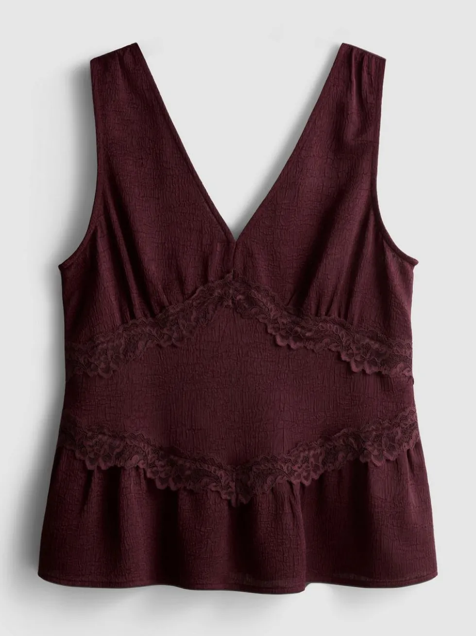 Top in Knitteroptik mit V-Ausschnitt