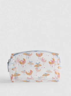 Transparente Make-up-Tasche mit Gebäck-Grafik