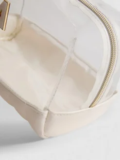 Transparente Make-up-Tasche mit Initiale