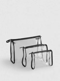 Transparente Make-up-Taschen, 3er-Pack