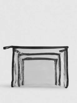 Transparente Make-up-Taschen, 3er-Pack