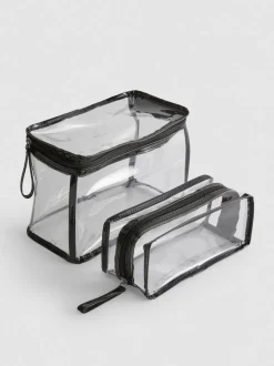 Transparente Make-up-Taschen, 2er-Pack