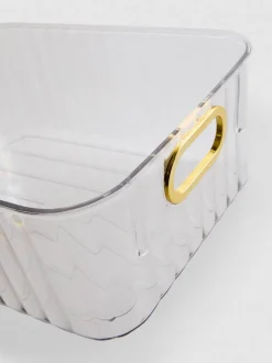 Transparenter Aufbewahrungskorb