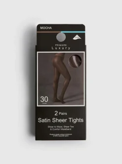 Transparente Strumpfhosen, 30 den, 2er-Pack