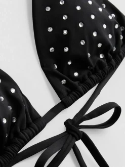 Triangel-Bikinitop mit Strass