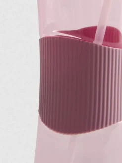 Trinkflasche mit Strohhalm
