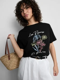 T-Shirt aus reiner Baumwolle mit Grafik