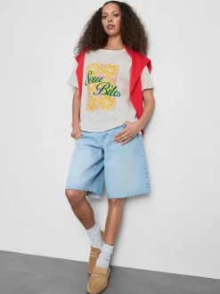 T-Shirt aus reiner Baumwolle mit Grafik
