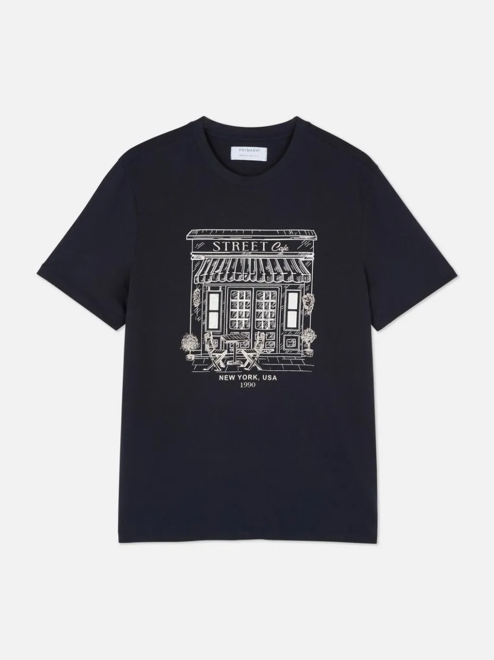 T-Shirt mit Café-Grafik
