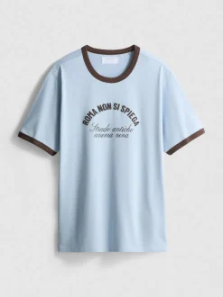 T-Shirt mit Rom-Slogan