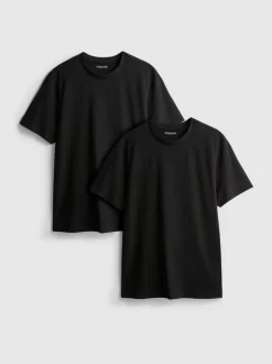 T-Shirts mit Rundhalsausschnitt, 2er-Pack
