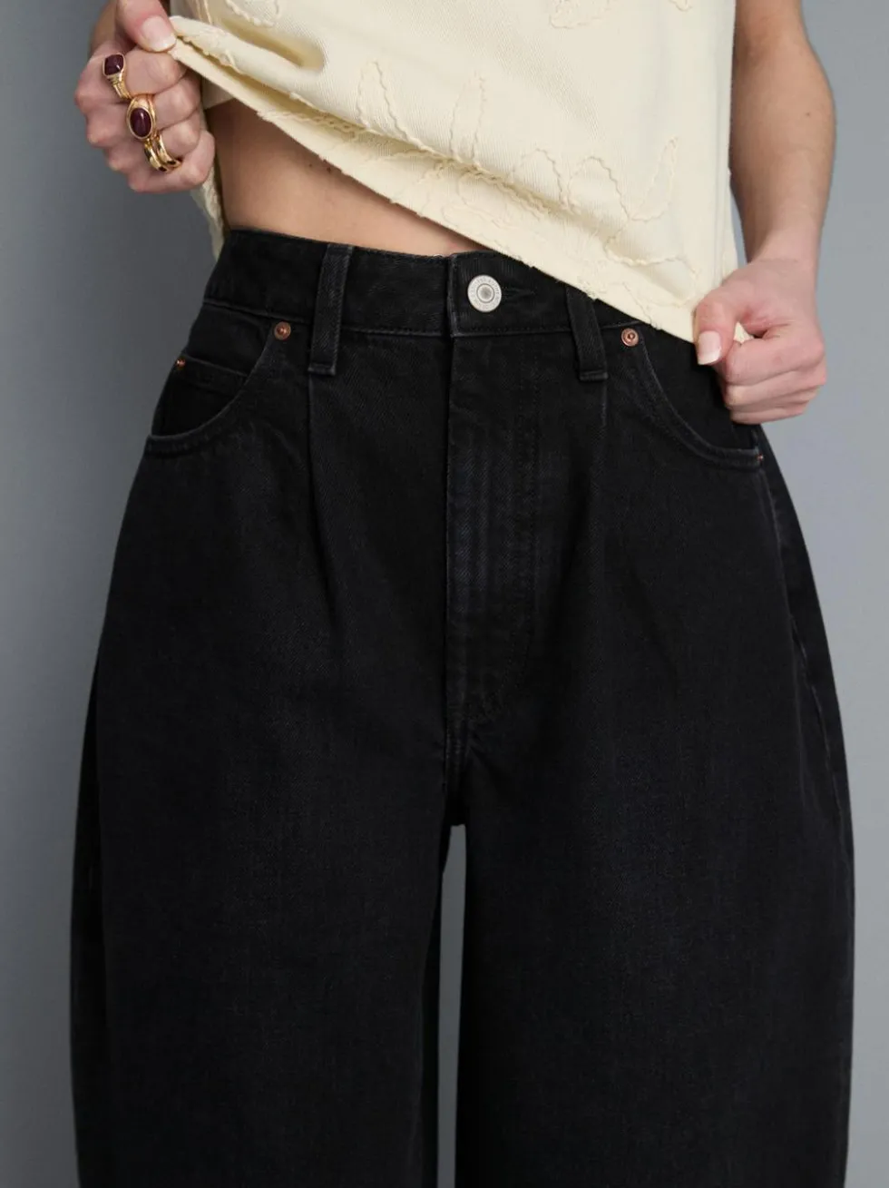 Ultimative Barrel-Jeans aus Baumwoll-Denim