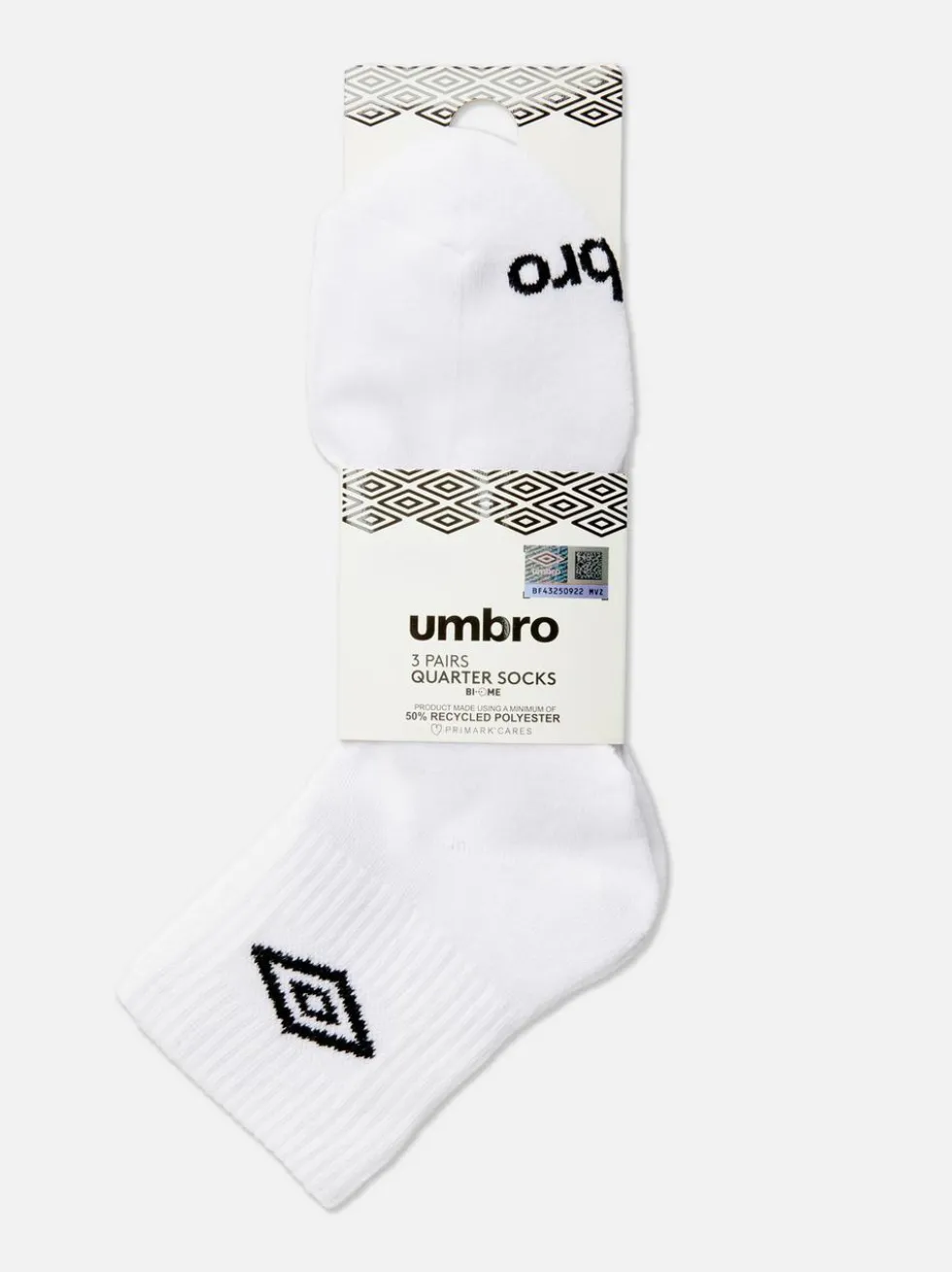 „Umbro“ Crew-Socken in Viertellänge, 3er-Pack