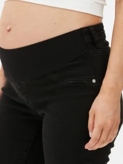 Umstandsjeans mit Unterbauch-Bund