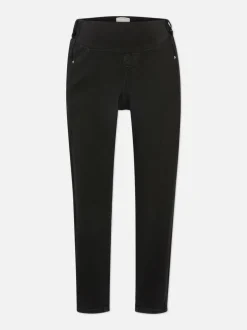 Umstandsjeans mit Unterbauch-Bund