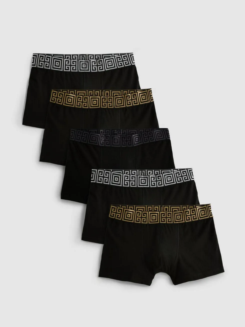 Unterhosen mit Bund in Metallic-Optik, 5er-Pack