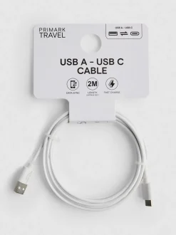 USB A auf USB C-Ladekabel, 2 m