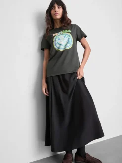 Verwaschenes „Nirvana“ Bandshirt aus Baumwolle