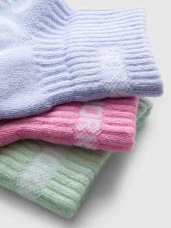 Viertellange Crew-Socken mit hohem Baumwollanteil, 3er-Pack