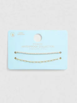 Wasserfeste Armbänder in verschiedenen Designs, 2er-Pack