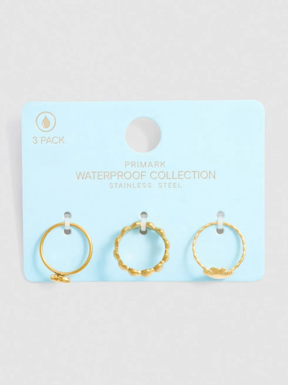 Wasserfeste Ringe mit Muscheldesigns, 3er-Pack