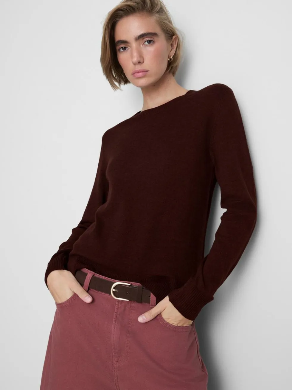 Weicher Strickpullover mit Rundhalsausschnitt