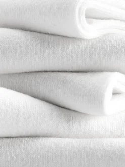 Weiße Crew-Socken, 5er-Pack