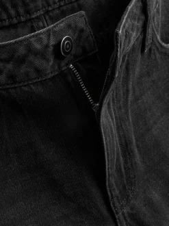 Weite Baumwoll-Jeans mit mittlerer Leibhöhe