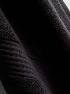 XL-Badetuch mit gerippter Bordüre