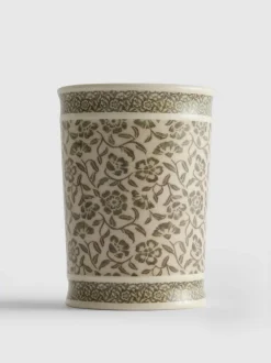 Zahnputzbecher mit Blumenmuster