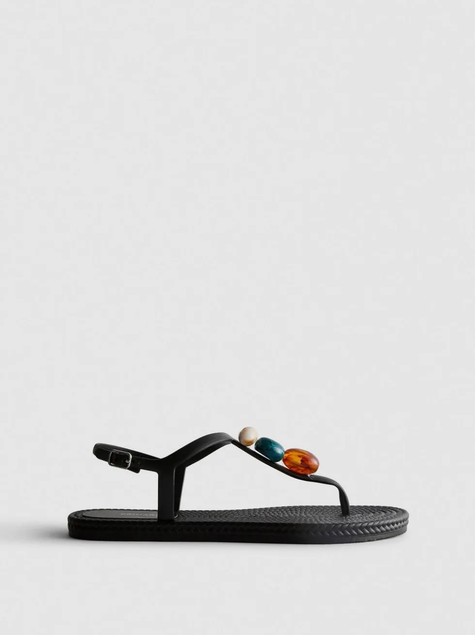 Zehenstegsandalen mit Perlen