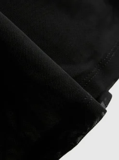 Zweilagiges Netzstoff-Top mit Drapierung