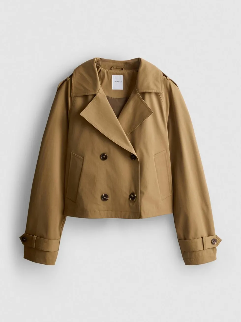 Zweireihiger, gerade geschnittener Trenchcoat
